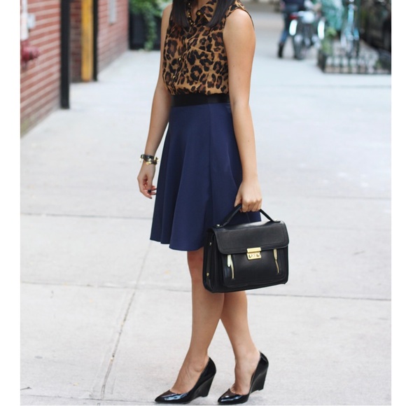 3.1 Phillip Lim for Target Silky Skirt Navy 8 - Picture 12 of 13